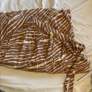 Zebra print wrap skirt